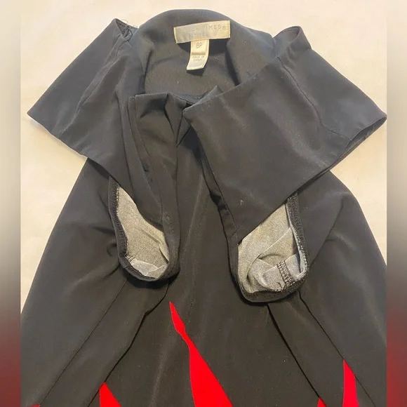 Red and black London Times Petites dress with cap sleeves size 8P - Picture 7 of 8